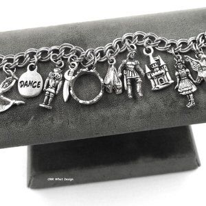 Nutcracker Charm Bracelet Mouse King Prince Christmas Story Ballet Dance Jewelry